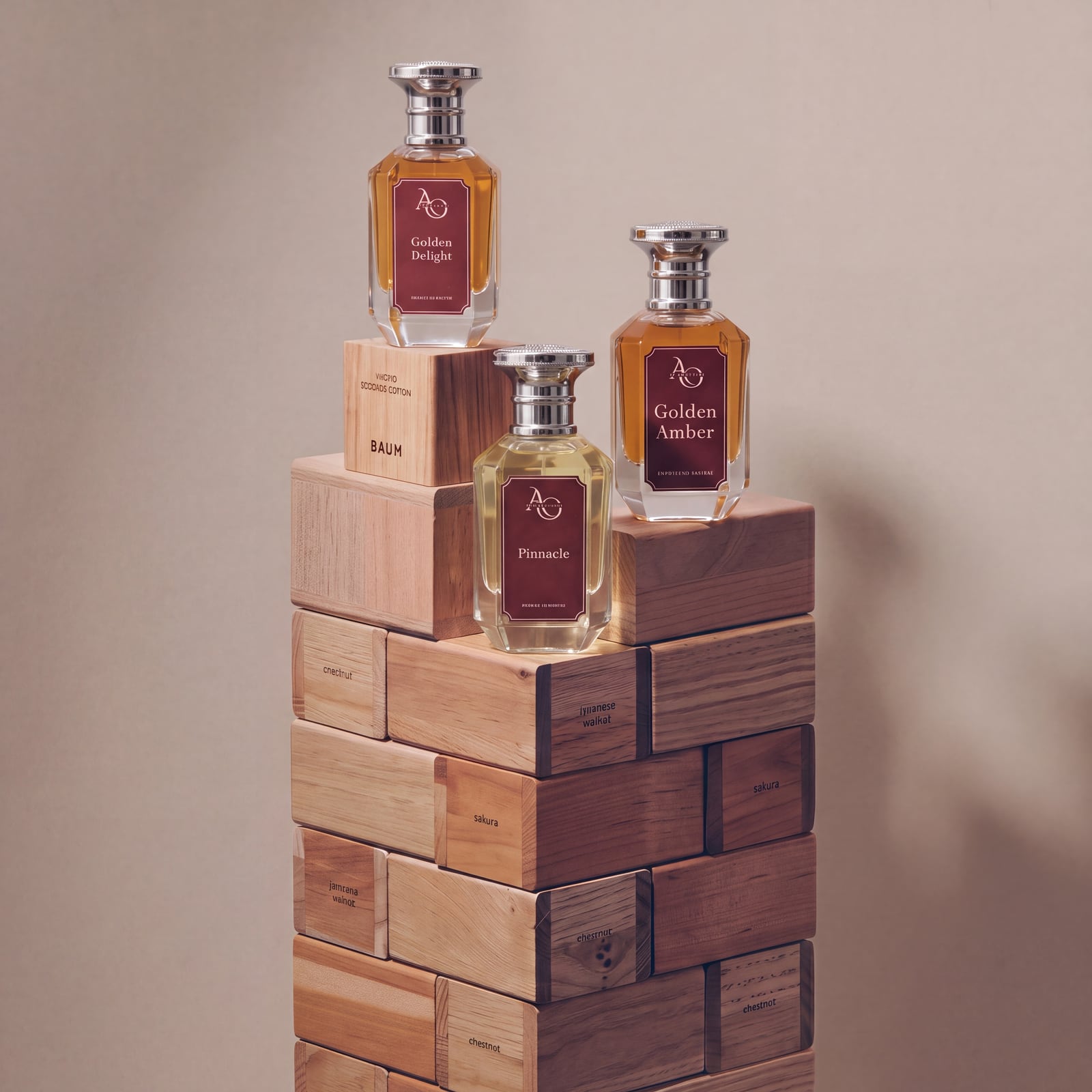 Golden Delight, Pinnacle och Golden Amber, tre parfymer från Amara Odores
